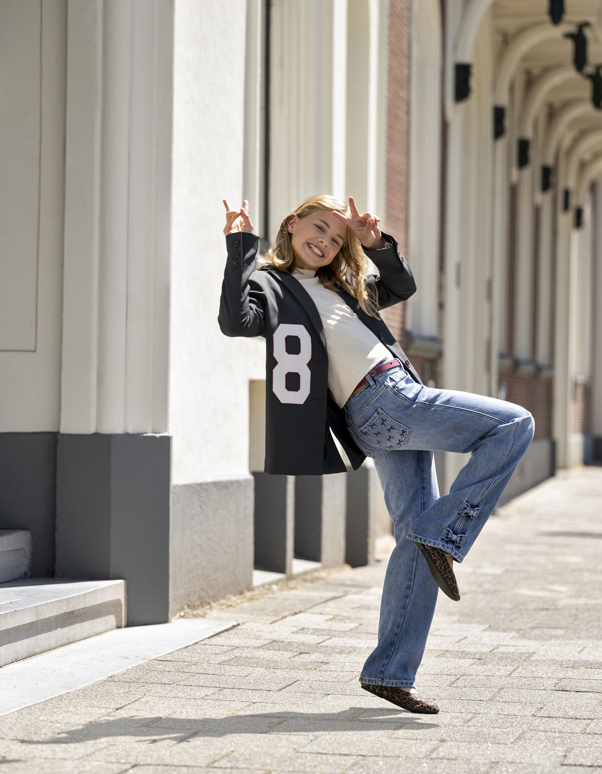 Strik Wide Leg Fit Jeans Blauw