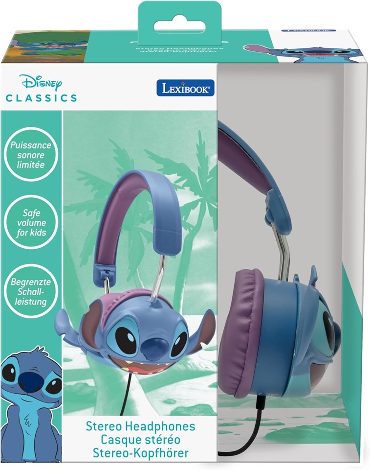 Lexibook -Disney Stitch - Foldbar Høretelefoner