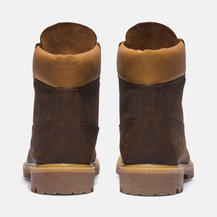 Bota Timberland Premium de 6 polegadas para homem em castanho/amarelo