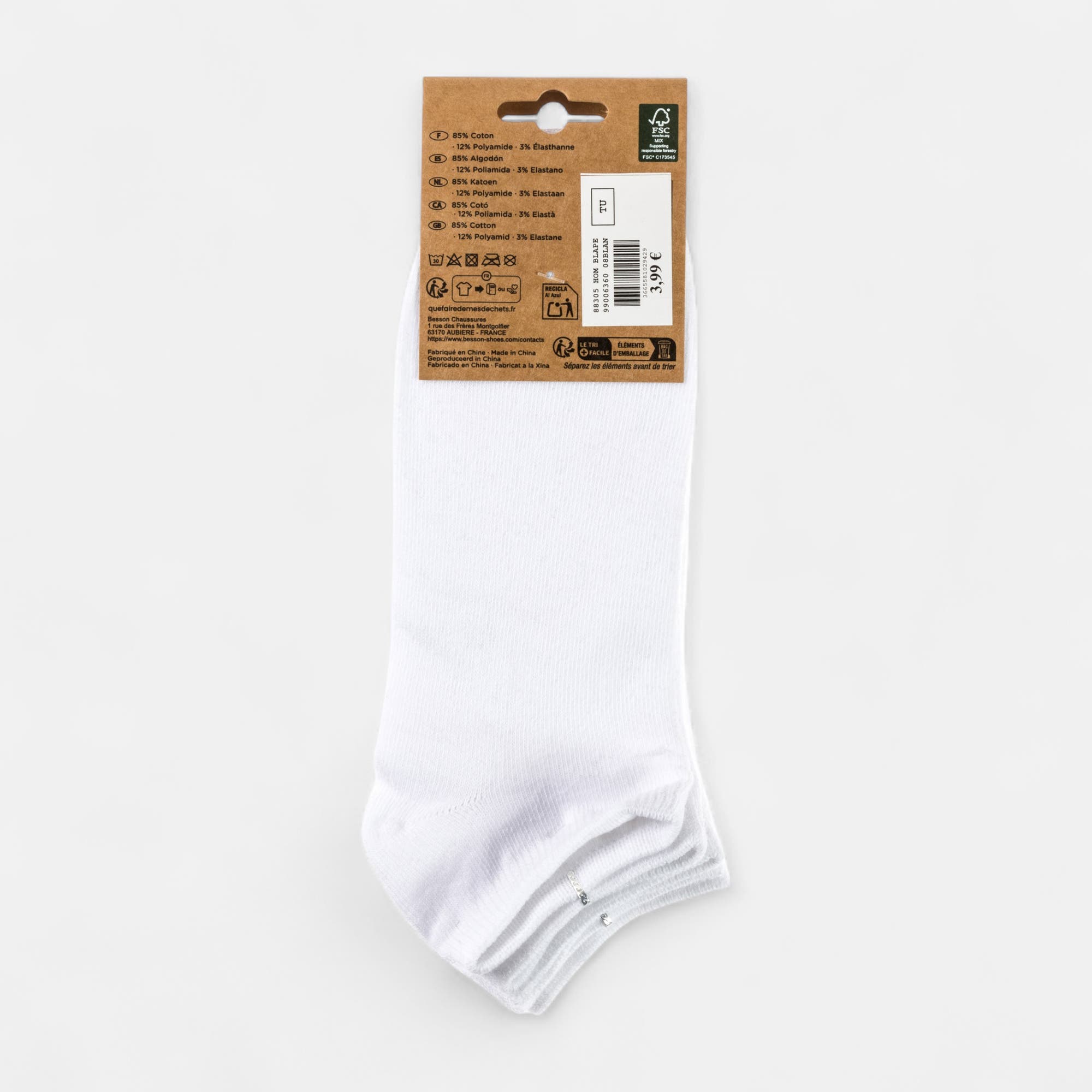 Chaussettes Homme blanc