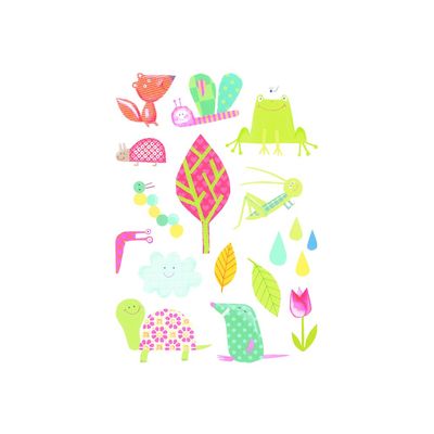 Maildor - 6 feuilles gommettes jardin