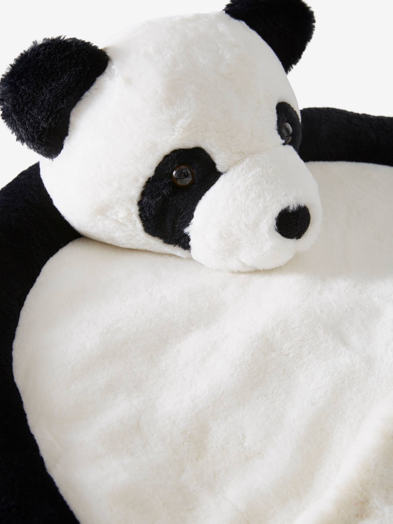 Conjunto de área de recreação + dudou panda preto robusto, bicolor/multicolorido