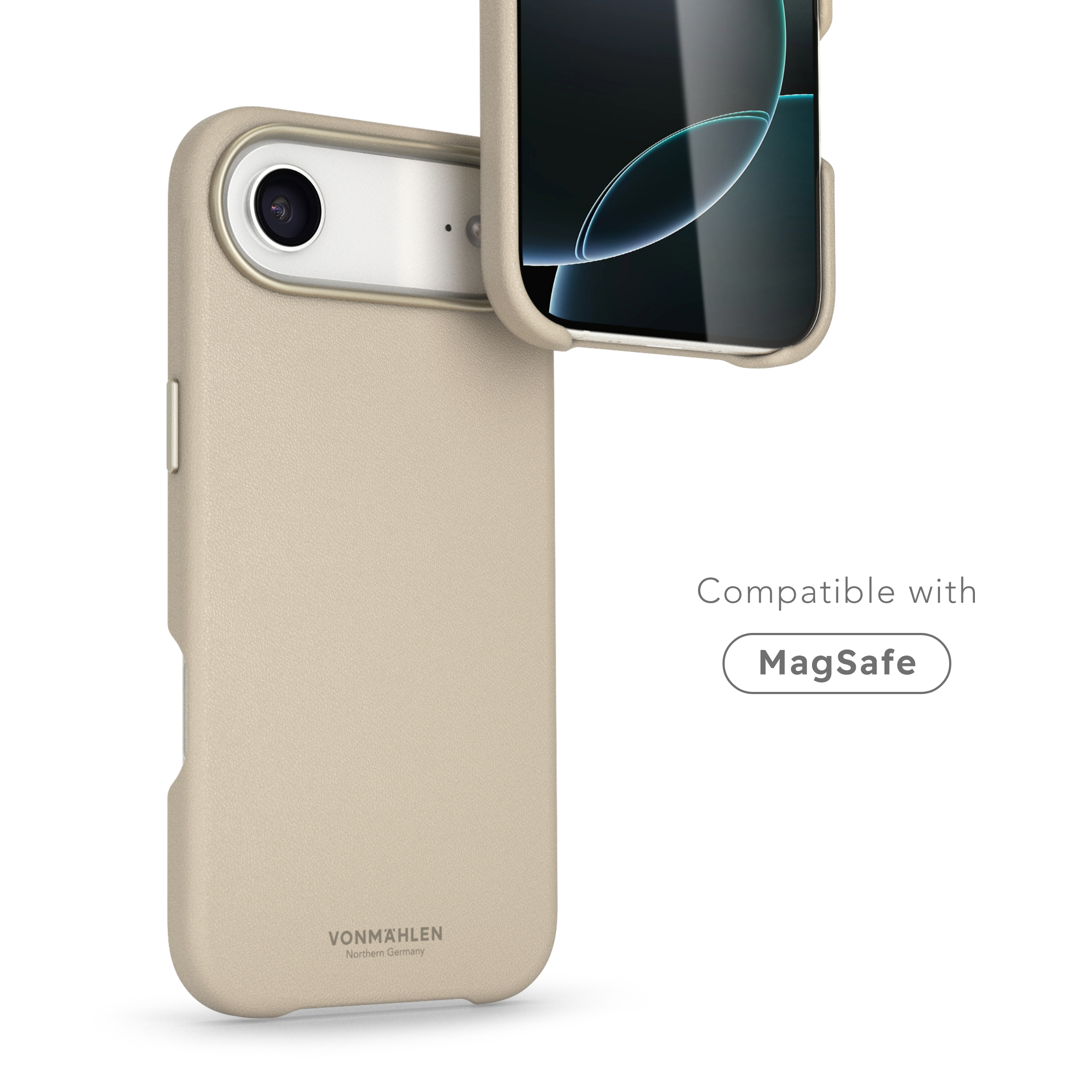 iPhone Air MagSafe Schutzhülle Like Leather Case aus Recycelten Materialien (ELC00025) - Cream
