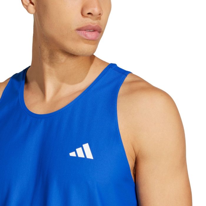 adidas Herre Singletter Own The Run Tank Blå