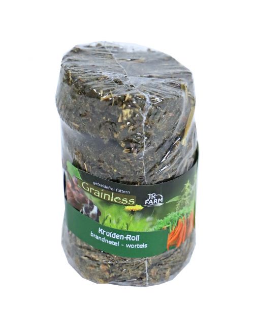 Jr Farm Grainless Brandnetel-Wortel Rol - Ruwvoer - 5 x 5 x 9 cm 80 g