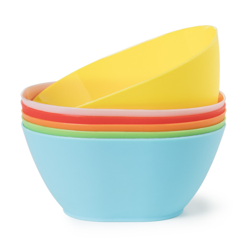Schaaltjes - multikleur - kunststof - ø12 cm - set van 6