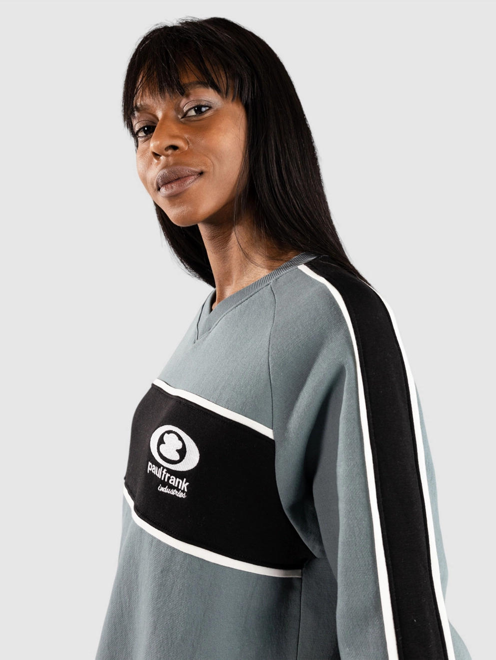 Daisy Street x Paul Frank Relaxed Long Sleeve Industries Washed Sweate teal