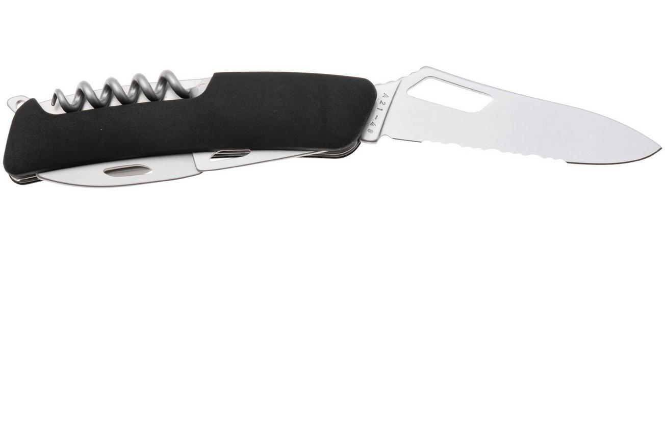 Swiza SH03 TR AM, KST.0036.1010, Black, Zwitsers zakmes, partly serrated, 6 tools
