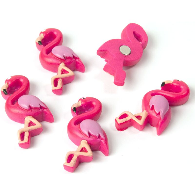 Trendform Magnete Flamingo, 30 x 20 mm, pink, 5 Stück