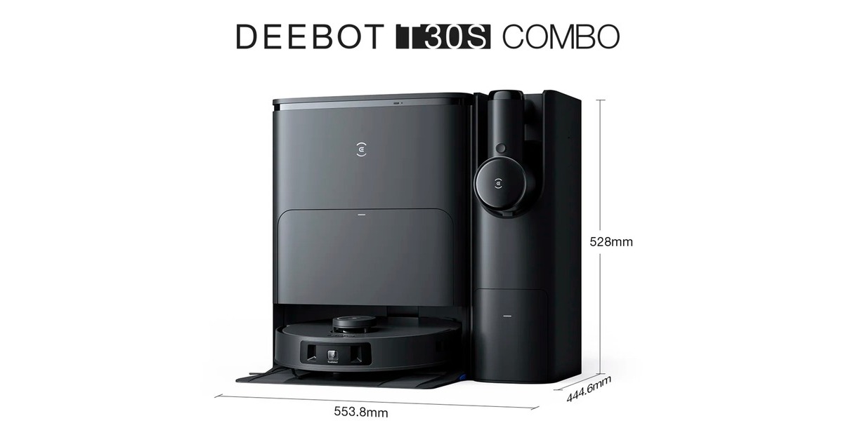 ECOVACSDeebot T30S combo complete black robotstofzuiger  (Zwart)