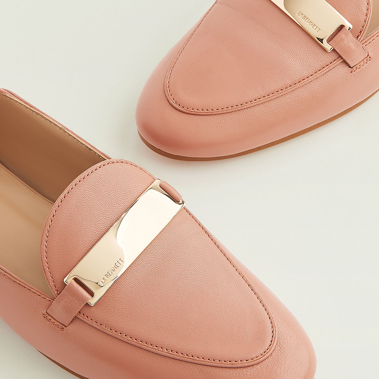 L.K. Bennett Mocassins en Cuir Paola roses