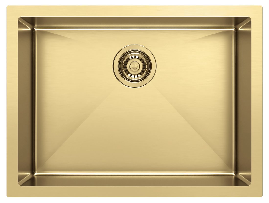 Sapho Zenith spoelbak roestvrij staal 60x45cm goud mat