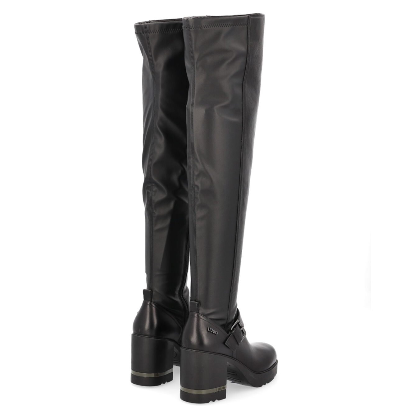Liu-Jo Bottes Gwen en Cuir noires