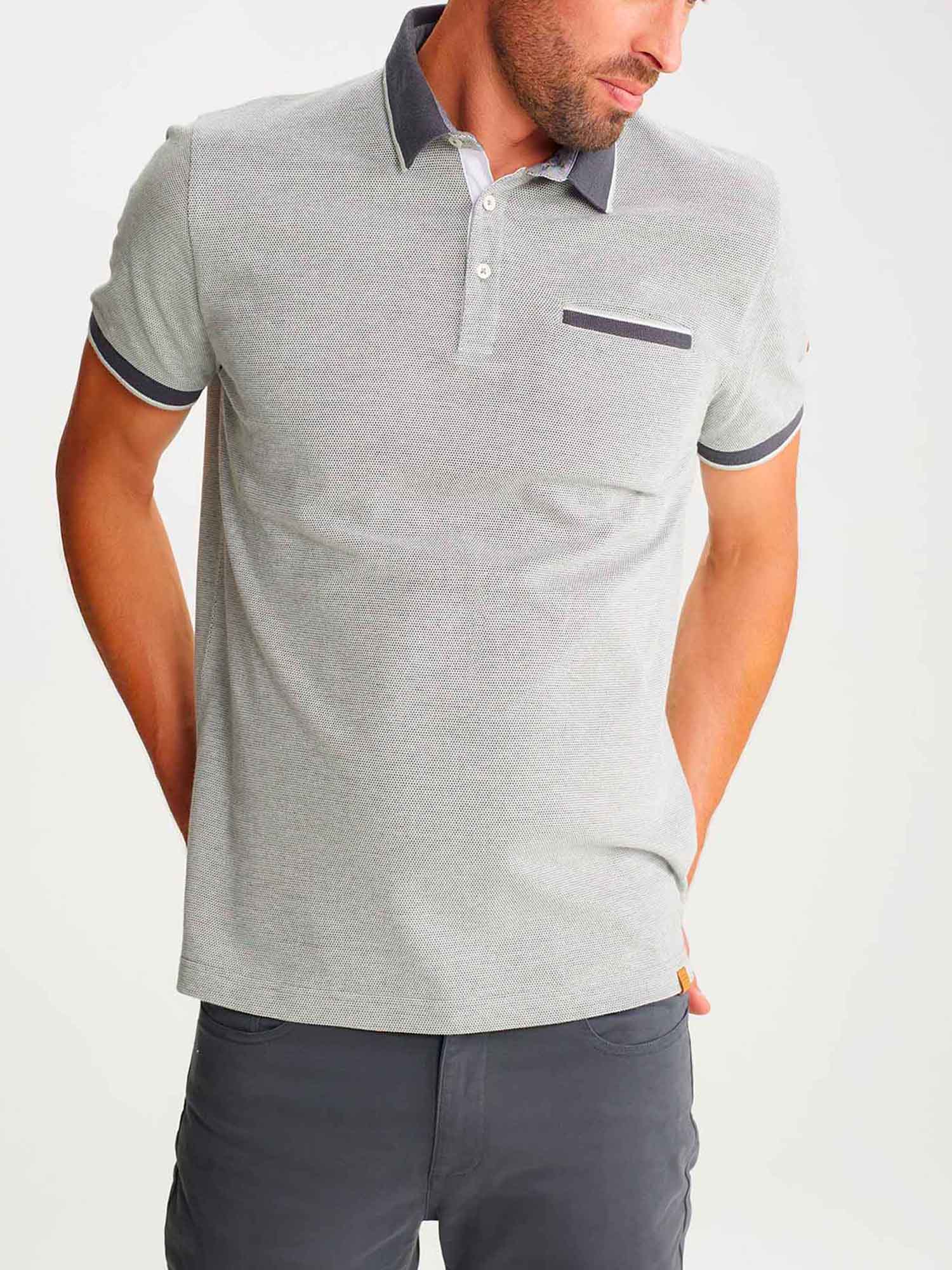Polo Homme Manches Courtes Gris