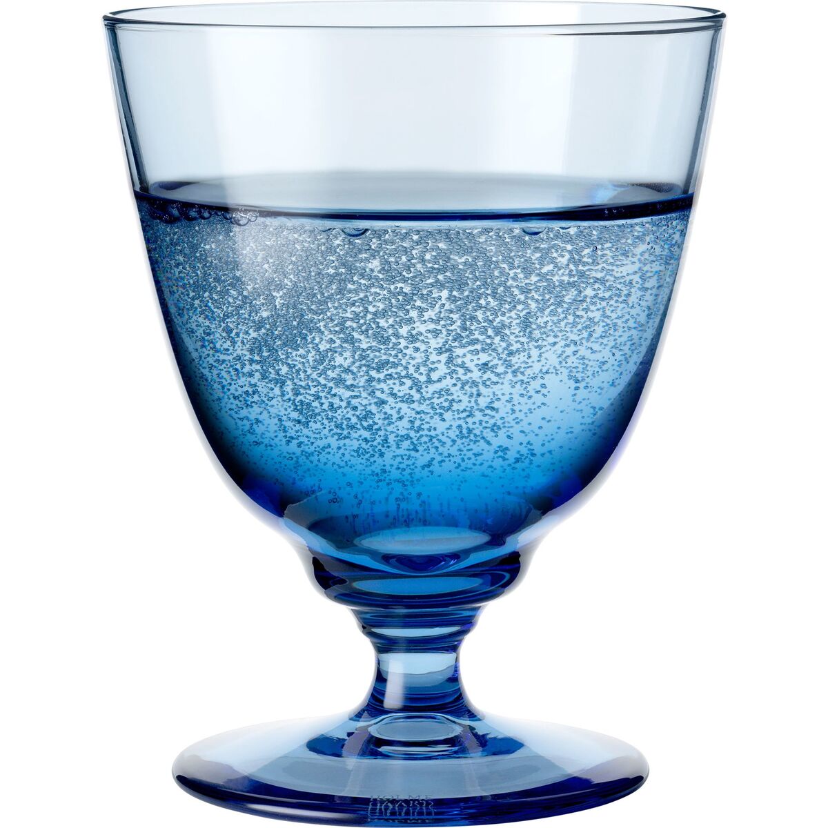 Flow vannglass på fot 35 cl., blå