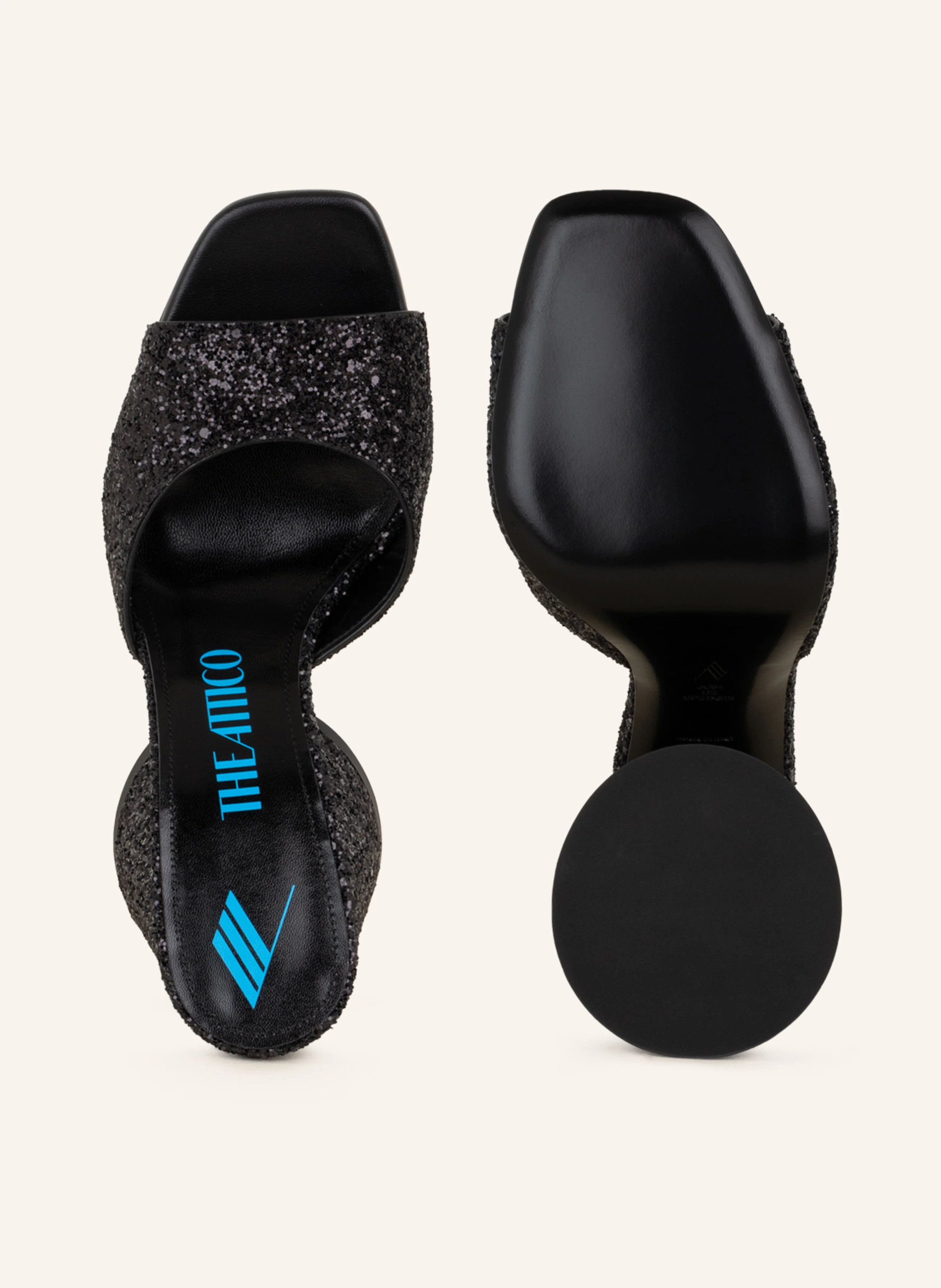 THE ATTICO Mules LUZ mit Pailletten