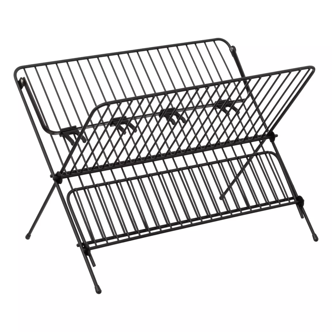 Egouttoir pliant 2 niveaux (42 x 37 cm) Métal Noir