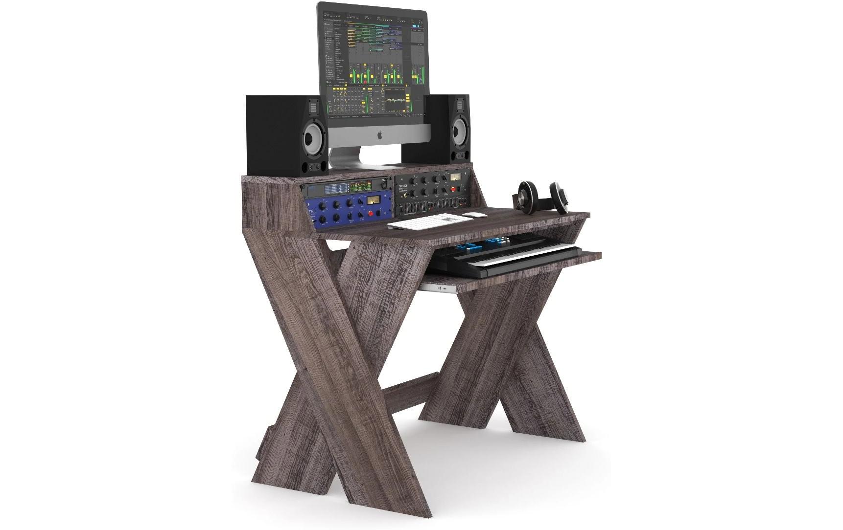 Studiotisch Sound Desk Compact Walnuss<br>Kompakte Studio-Workstation im smarten Design für vielerlei Anwendungen