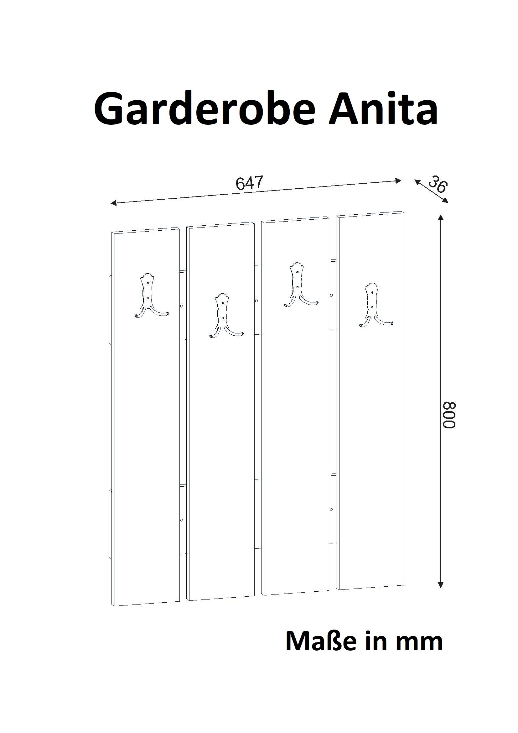 Garderobe Anita Weiß