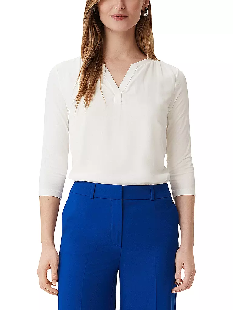 COMMA Langarmshirt  weiss