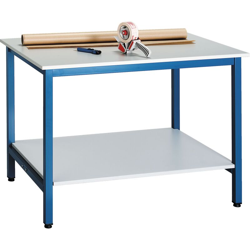 Plateau d'atelier inférieur L 120 x P 80 cm pour poste de travail debout gris