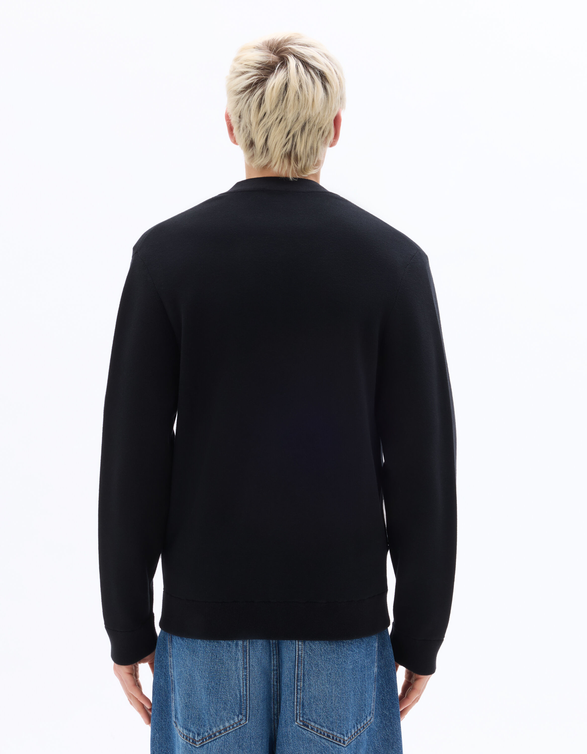 Gilet col bomber zippé - noir