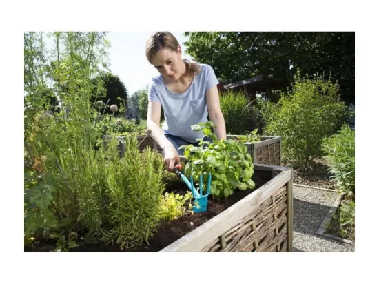 GARDENA Serfouette a fleurs 6.5cm Combisystem - Acier enduit - Outil adapte pour tout travaux de sol - Garantie 25 ans 8915-20