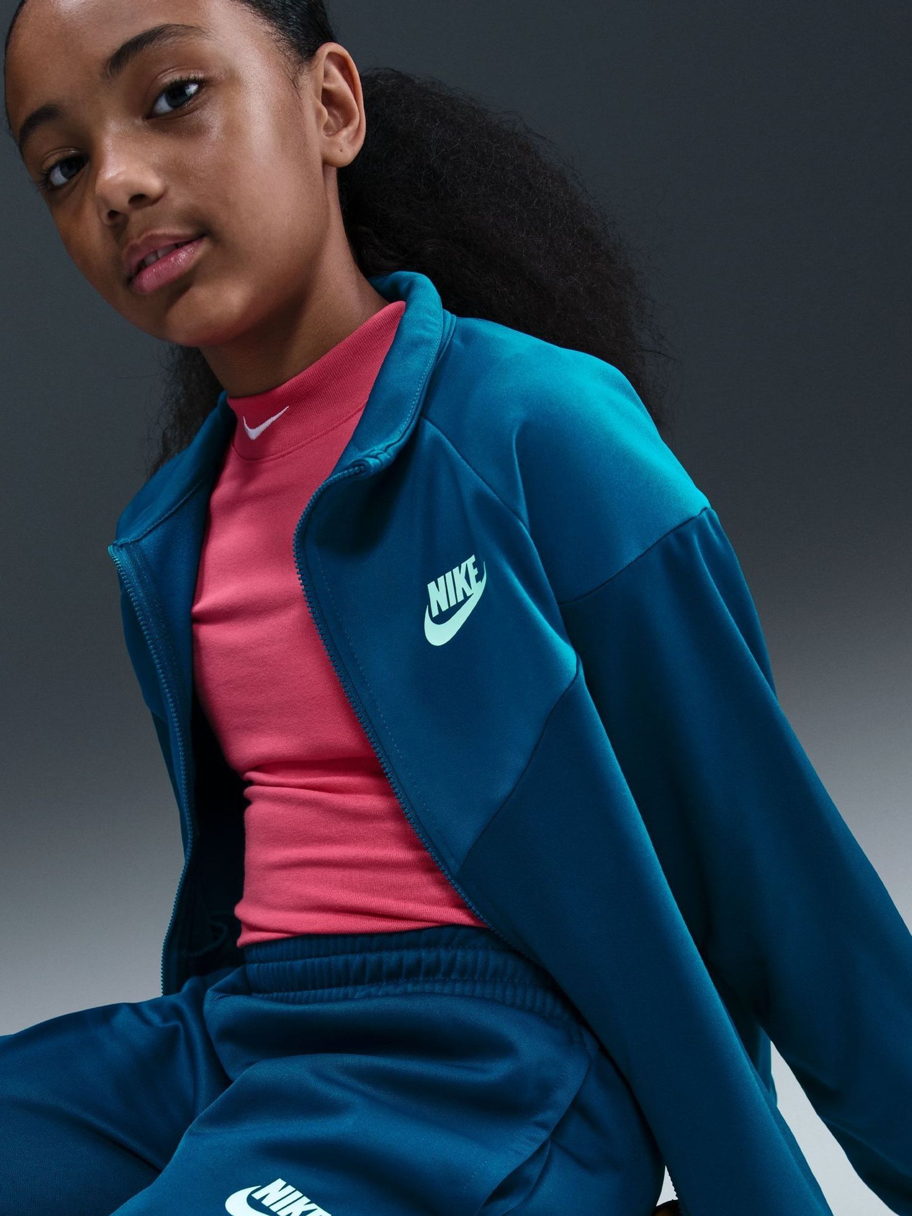Blauwe Force - Nike Dri-Fit Poly Zip Through Tracksuit