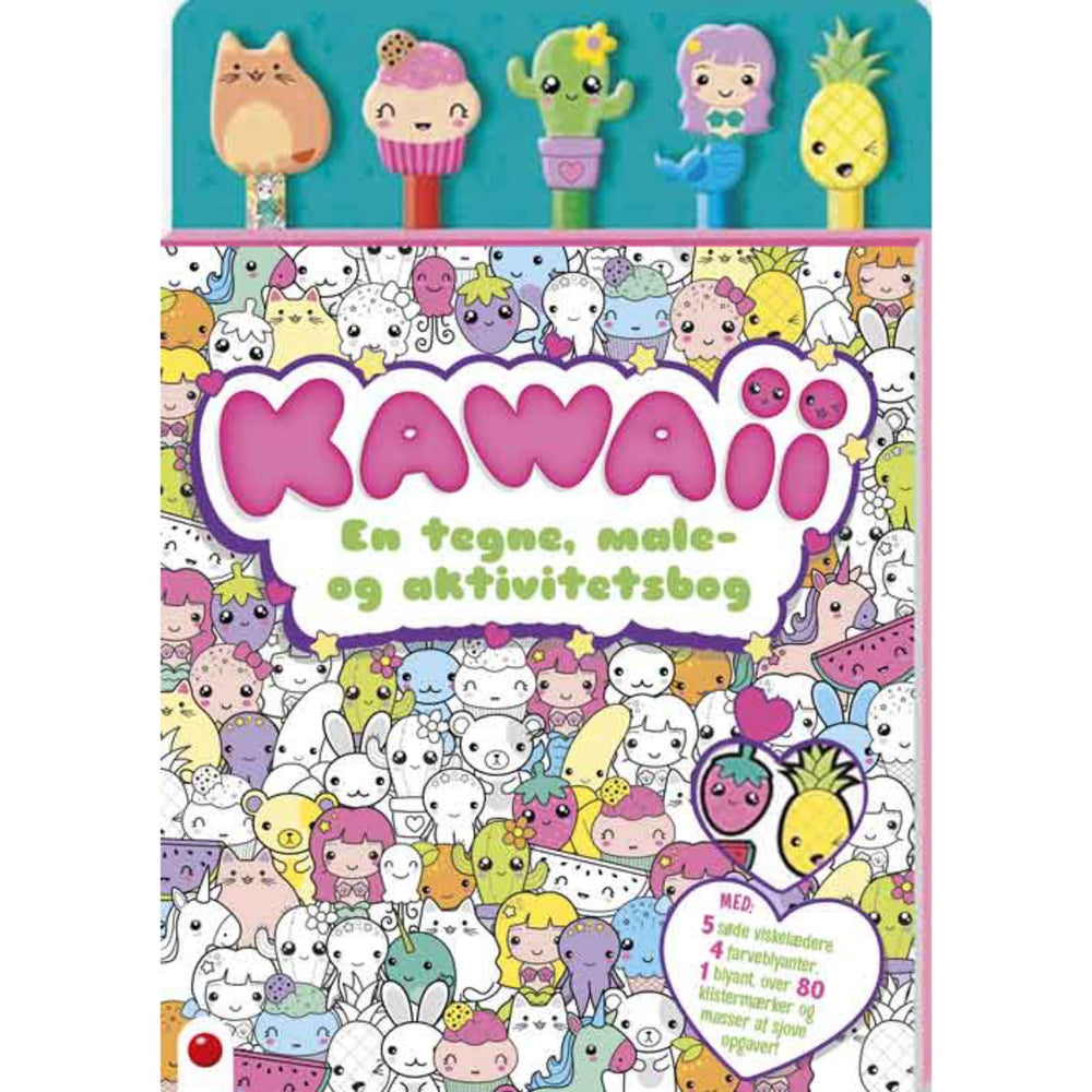 Køb Forlaget Bolden Aktivitetsbog Med Blyanter: Kawaii