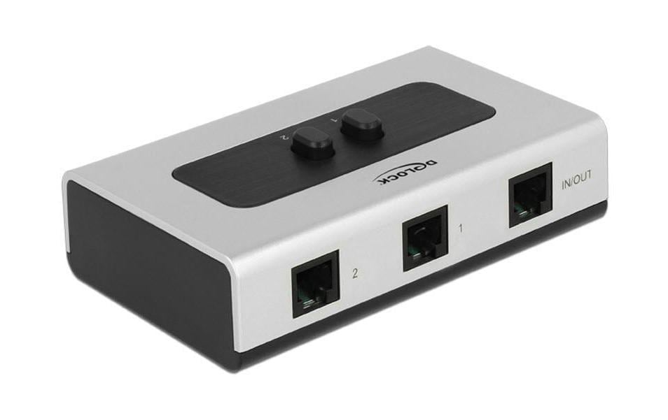 Switchbox RJ-11, 2 PortManueller RJ11-Umschalter, bidirektional