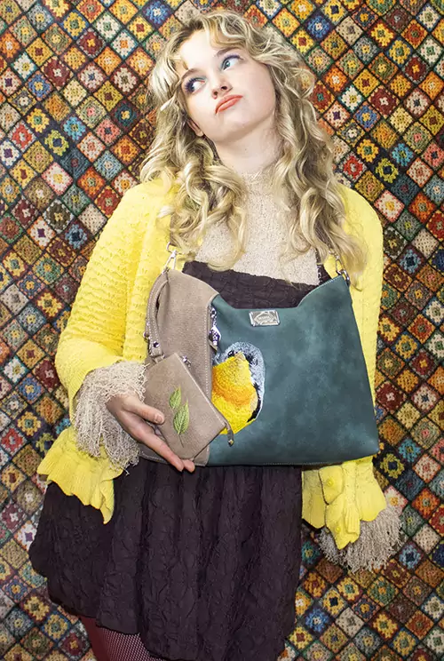 Hi-Di-Hi Buzz Hand/ Shoulderbag Dark Blue/ Brown
