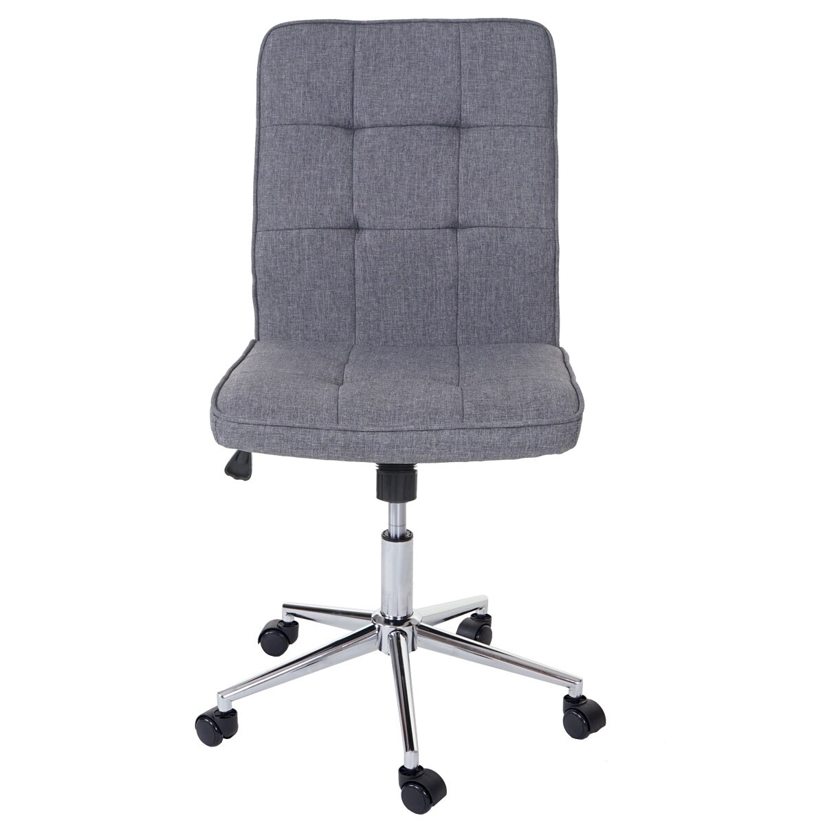 Bürostuhl MCW-K43, Drehstuhl Arbeitshocker Schreibtischstuhl, Textil grau