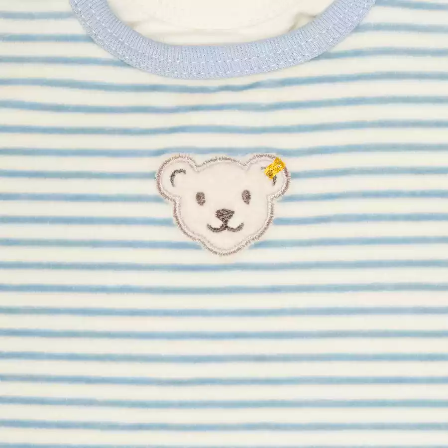 Steiff Strampler-Set stripes celestail blue