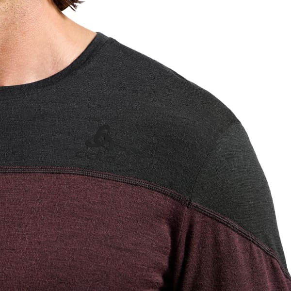 T-shirt thermique ODLO REVELSTOKE PW 150 BL TOP CREW NECK L/S BLACK/FUDGE MELANGE