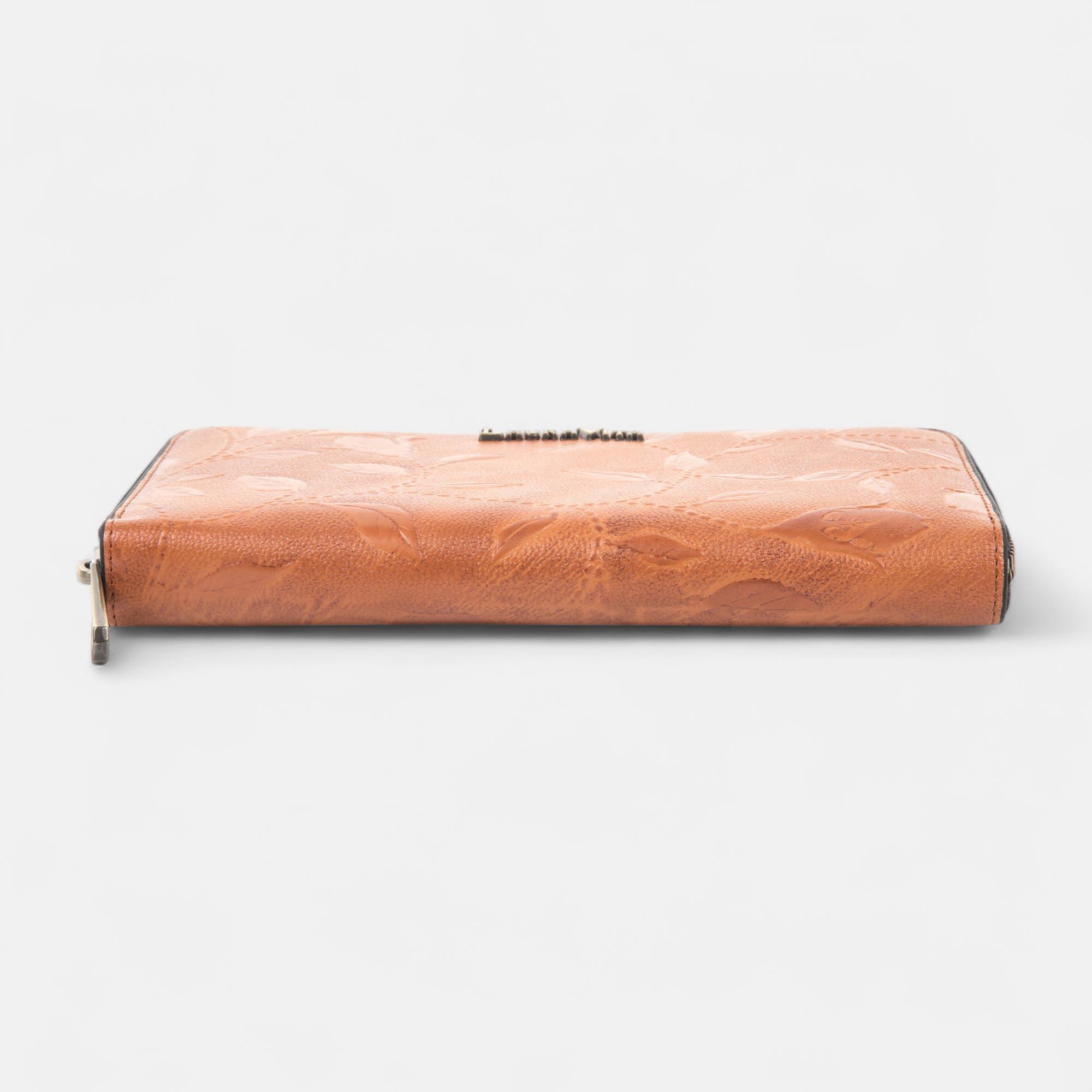 Petite maroquinerie en cuir camel