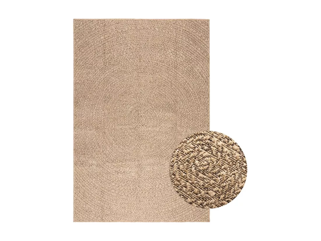 Tapis 140x200 cm aspect jute intérieur et extérieur