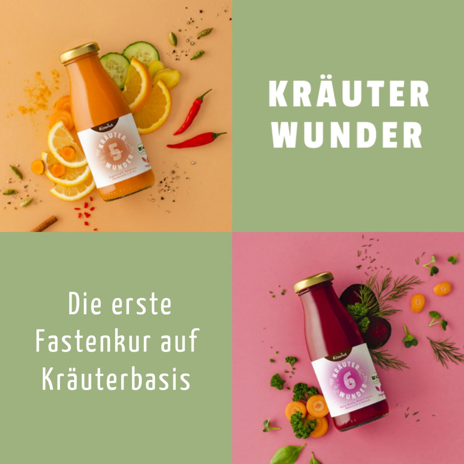 Kräuterwunder Bio Fastenkur 5 Tage (30 Flaschen)