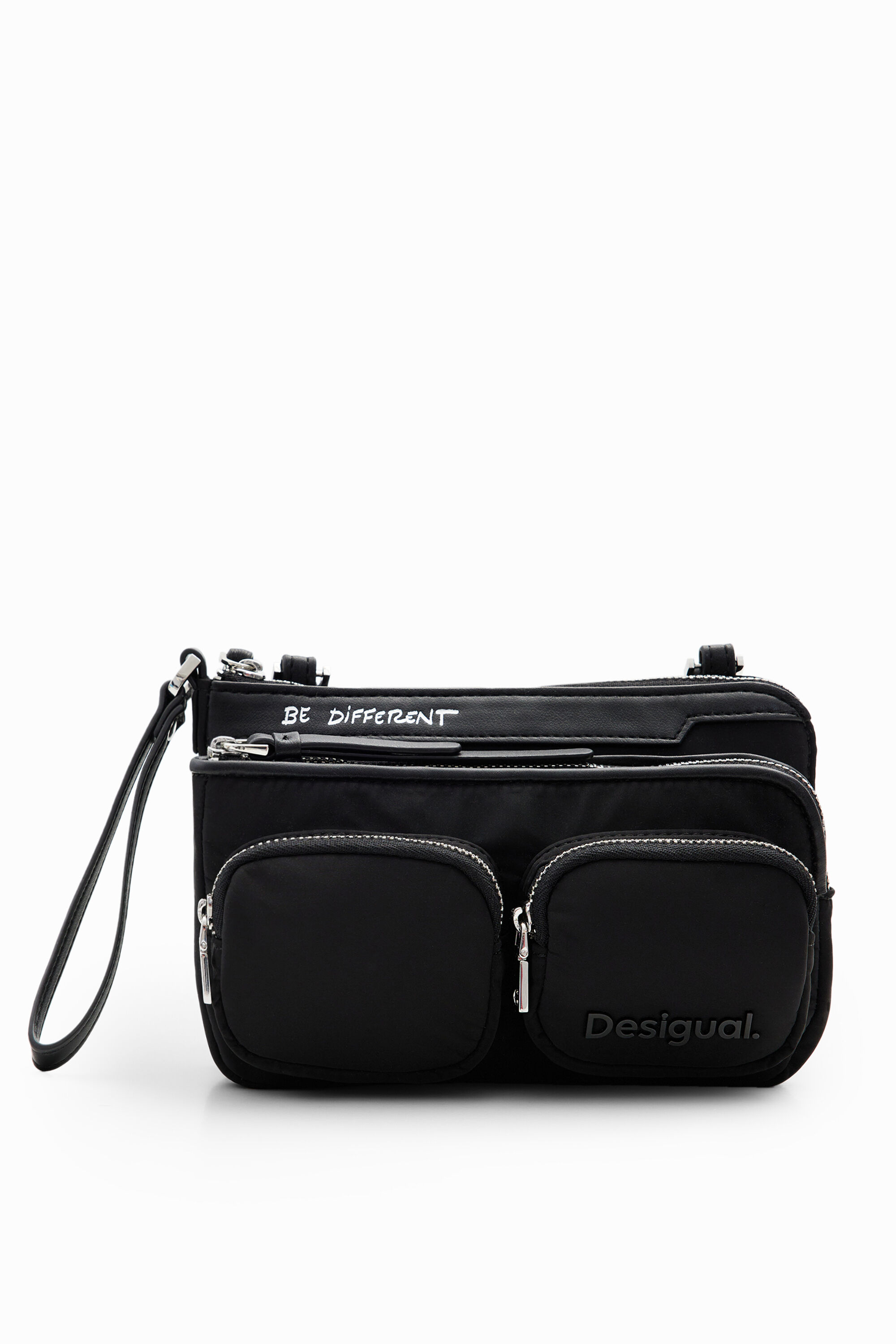 Mini bolsa de nylon com bolsos