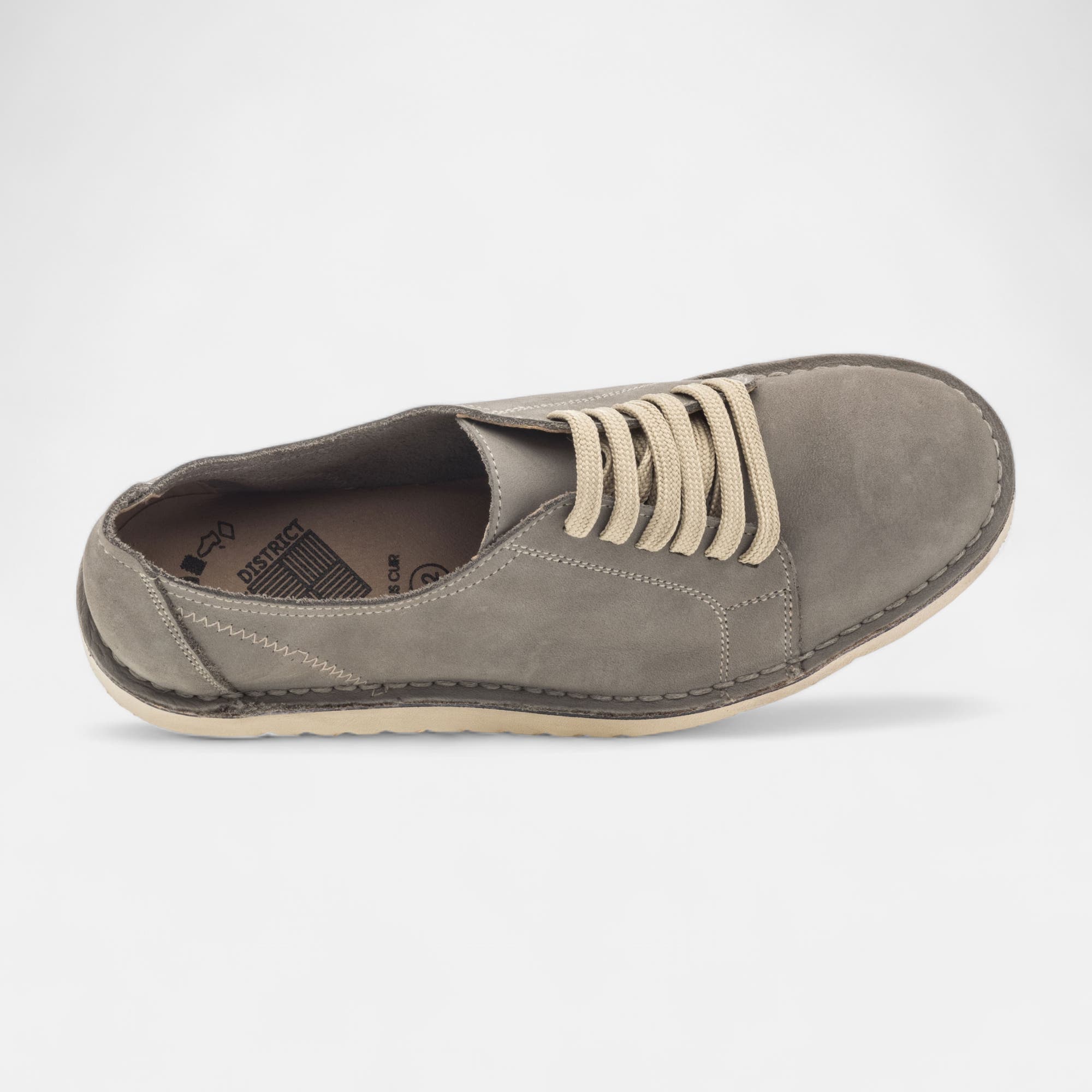 Derbies Homme en cuir gris