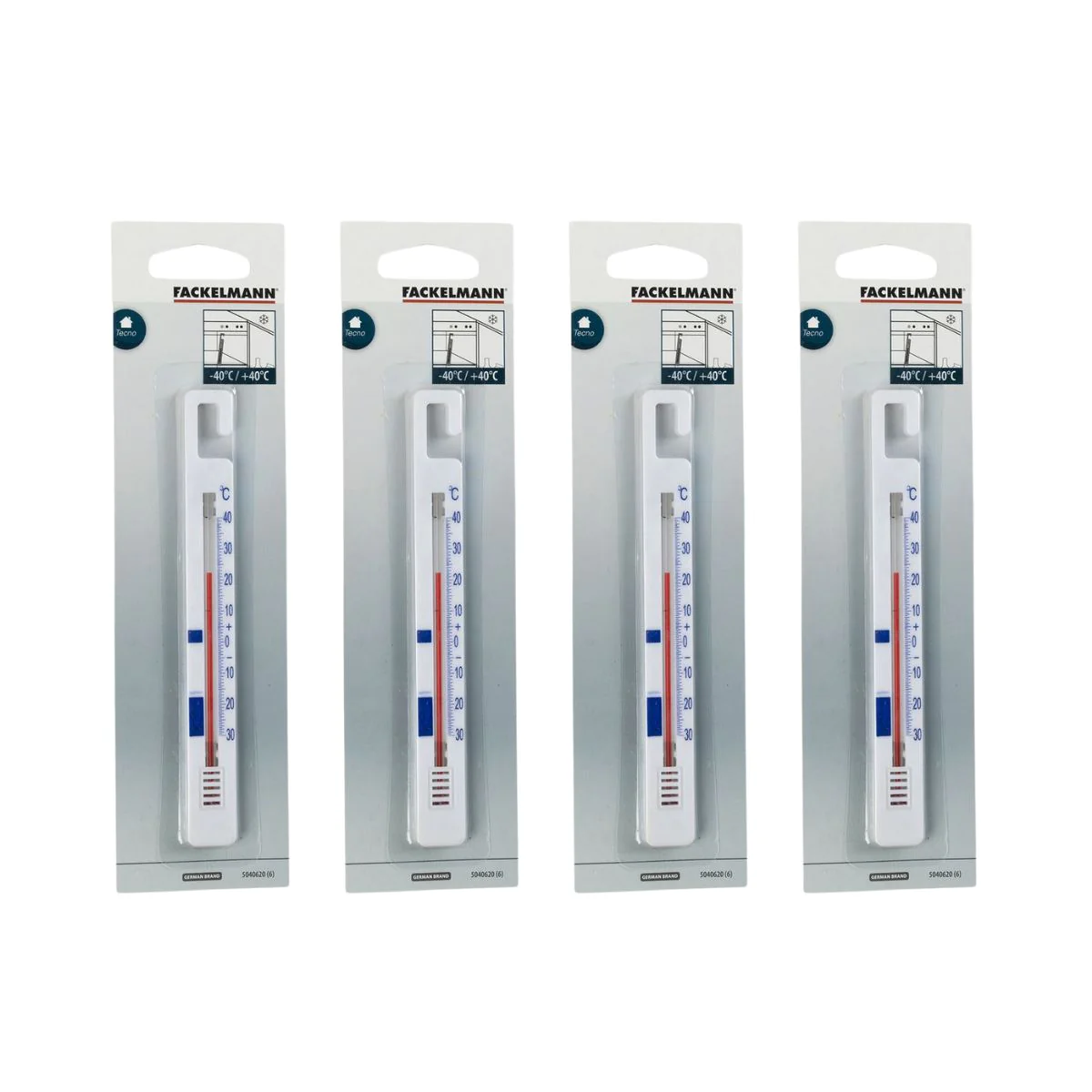 Lot de 4 thermomètres pour réfrigérateur/congélateur Tecno Fackelmann