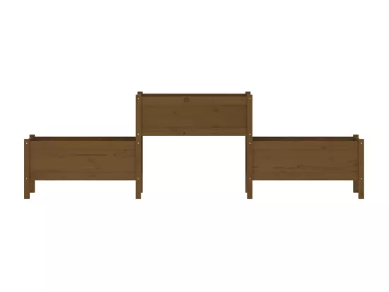 Jardinière bac lit surélevé bois marron 245.5 x 44 x 75 cm 02_0037478