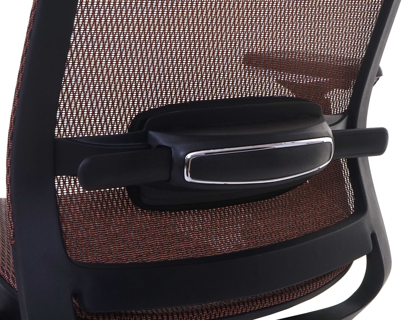 Bürostuhl MCW-A20, Schreibtischstuhl Drehstuhl, ergonomisch Kopfstütze Stoff/Textil ~ mandarin