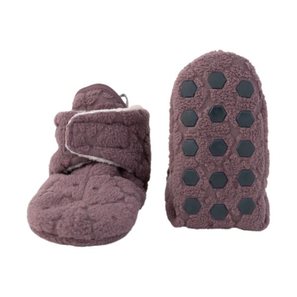Lodger Folklore Fleece Slofjes Mauve 0-3 Mnd