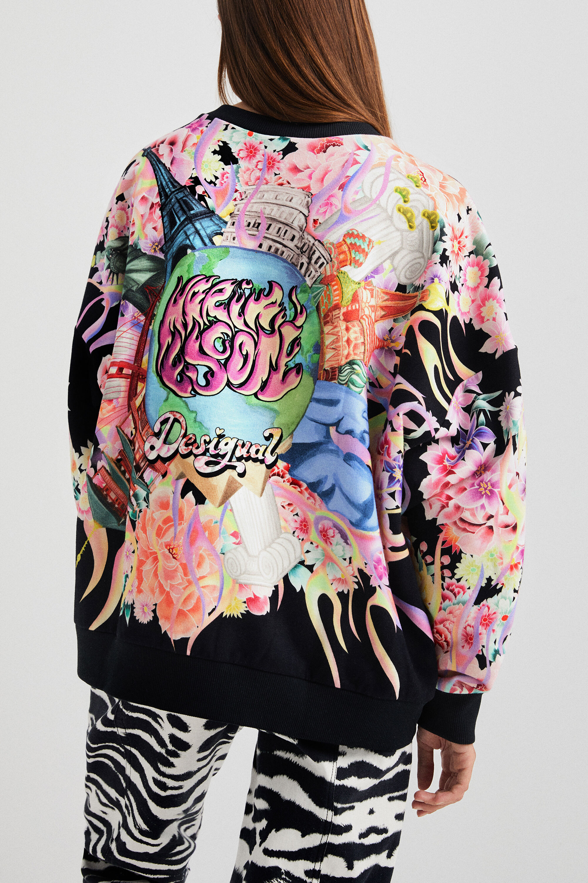 Sweat-shirt oversize fourré
