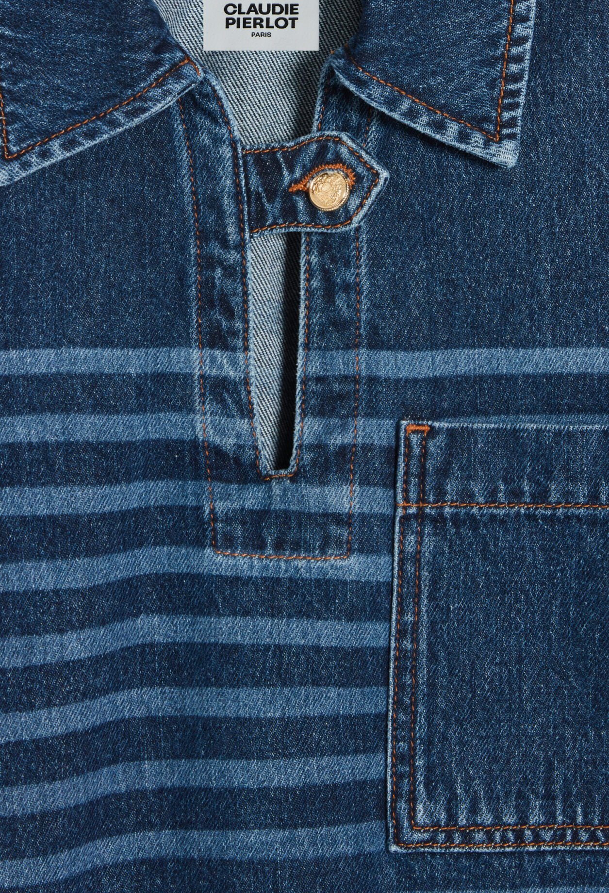 Top denim raye