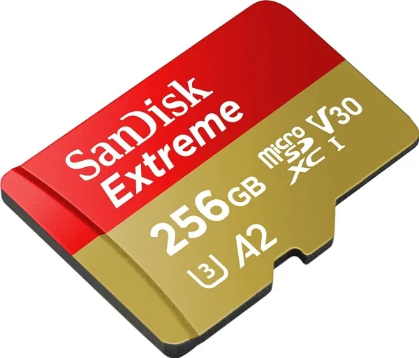SanDisk Extreme - Flashhukommelseskort (microSDXC til SD adapter inkluderet) - 256 GB - A2 / Video Class V30 / UHS-I U3 / Class10 - microSDXC UHS-I