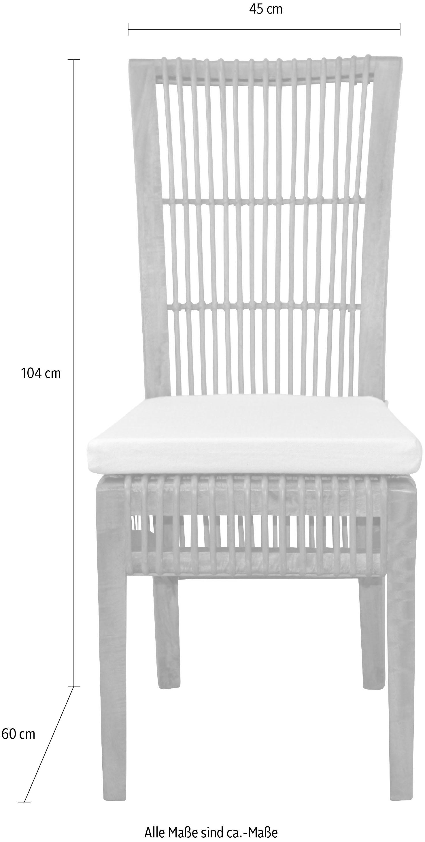 Home affaire Rattanstuhl () Handarbeit aus Rattan (2er-Set)