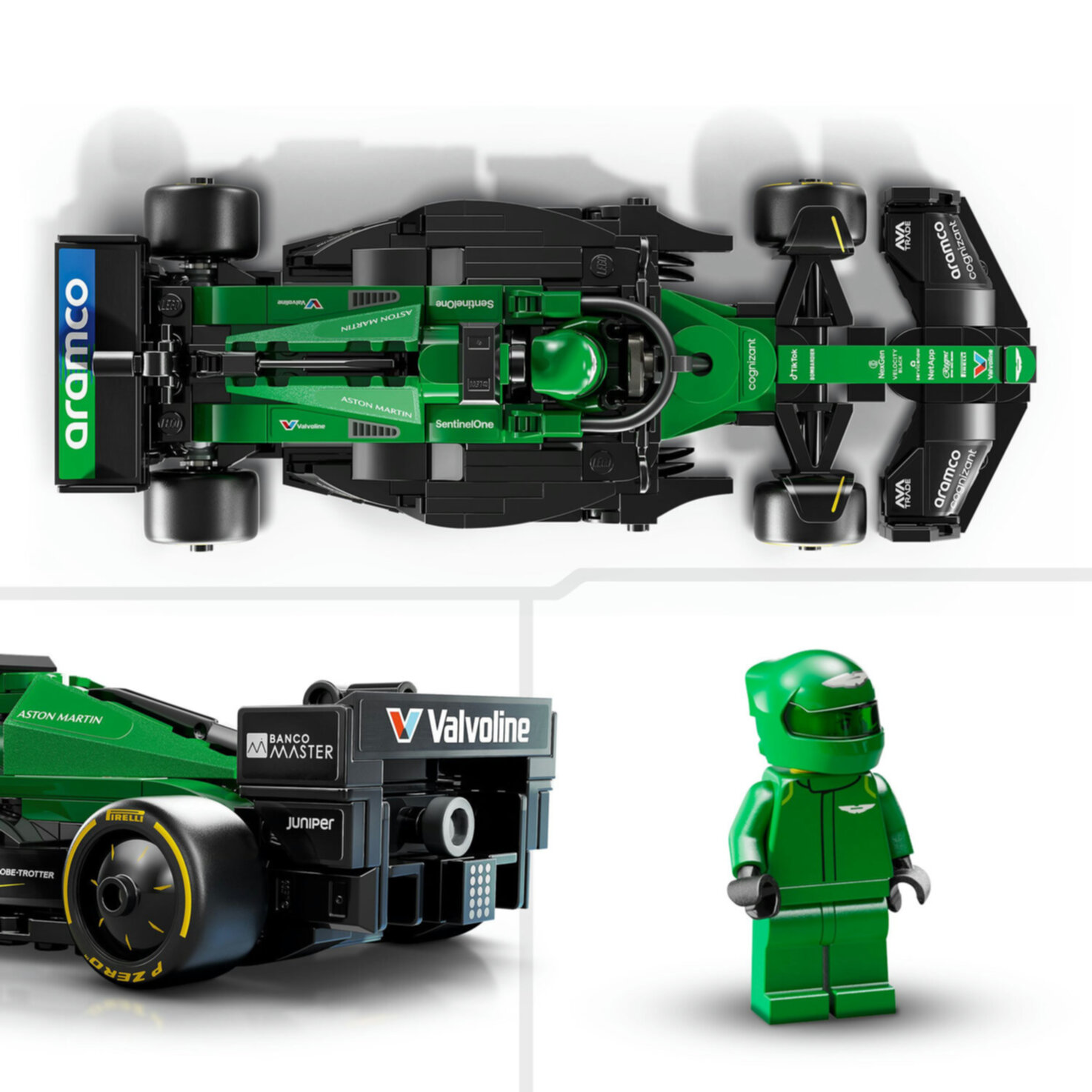 LEGO® Speed Champions 77245 Aston Martin Aramco F1 AMR24 Rennauto Set ab 10 Jahren