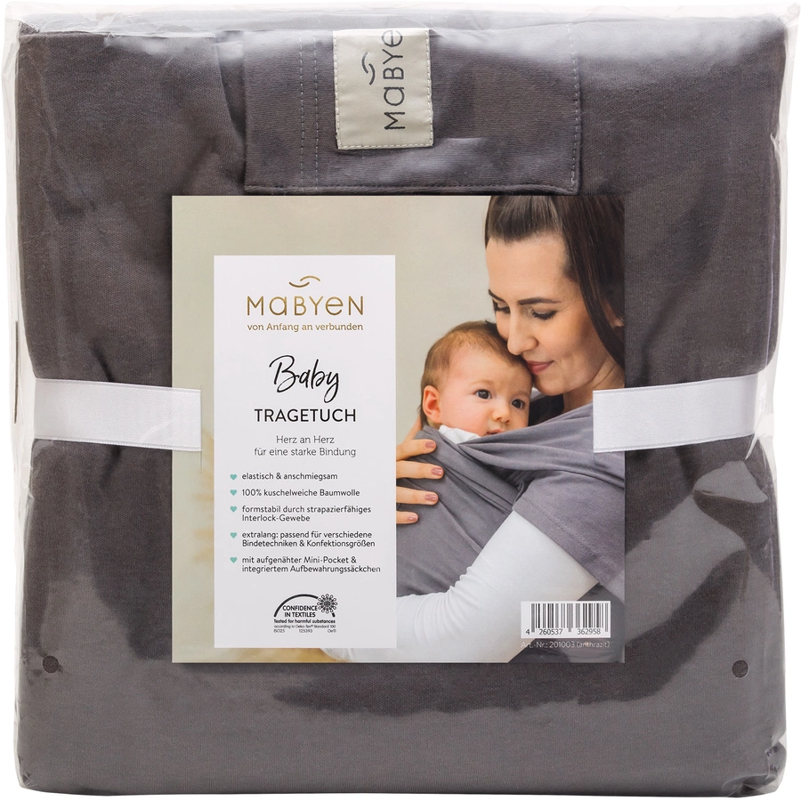 MABYEN Baby Tragetuch anthrazit