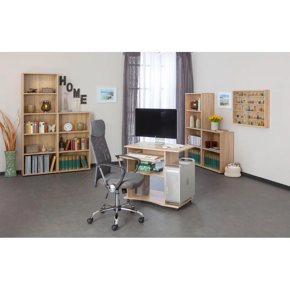 Hioshop Parim wandkast 5 ruimtes Sonoma eiken decor
